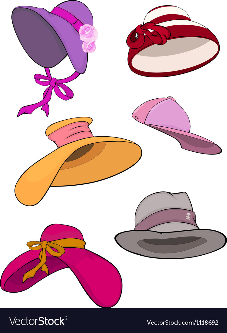 Complete set of female hats