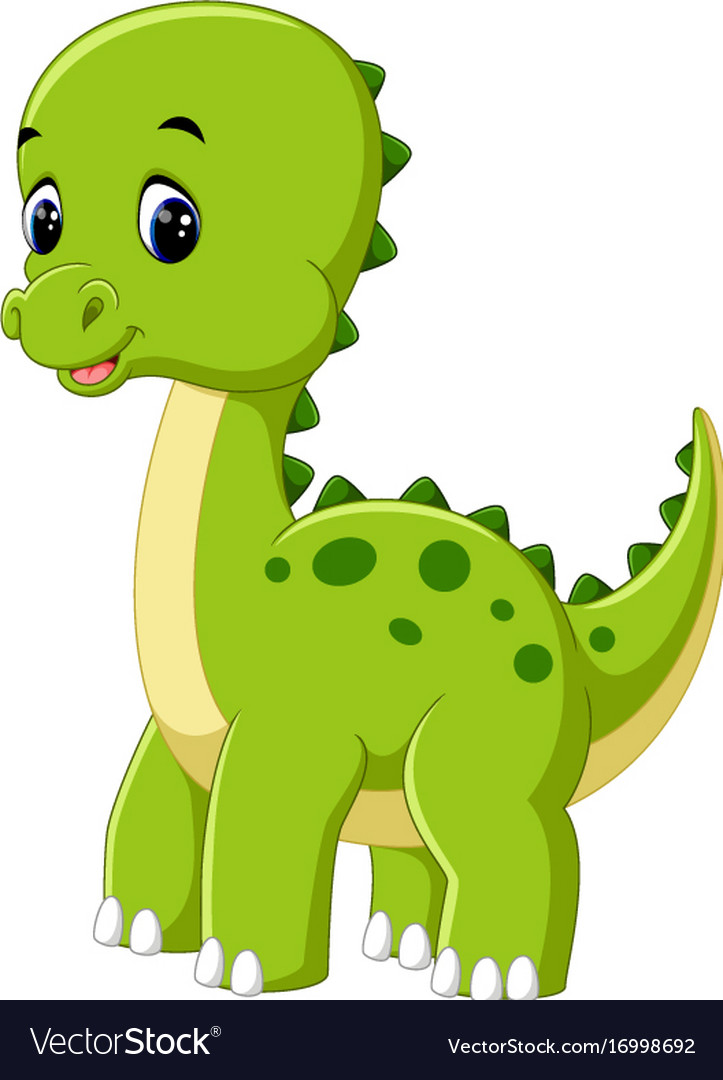 Cute dinosaur cartoon Royalty Free Vector Image