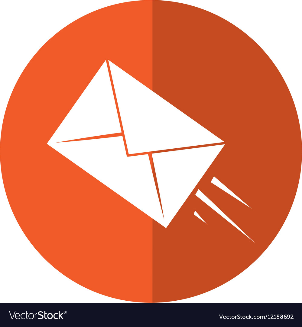 Express mail email envelope shadow Royalty Free Vector Image