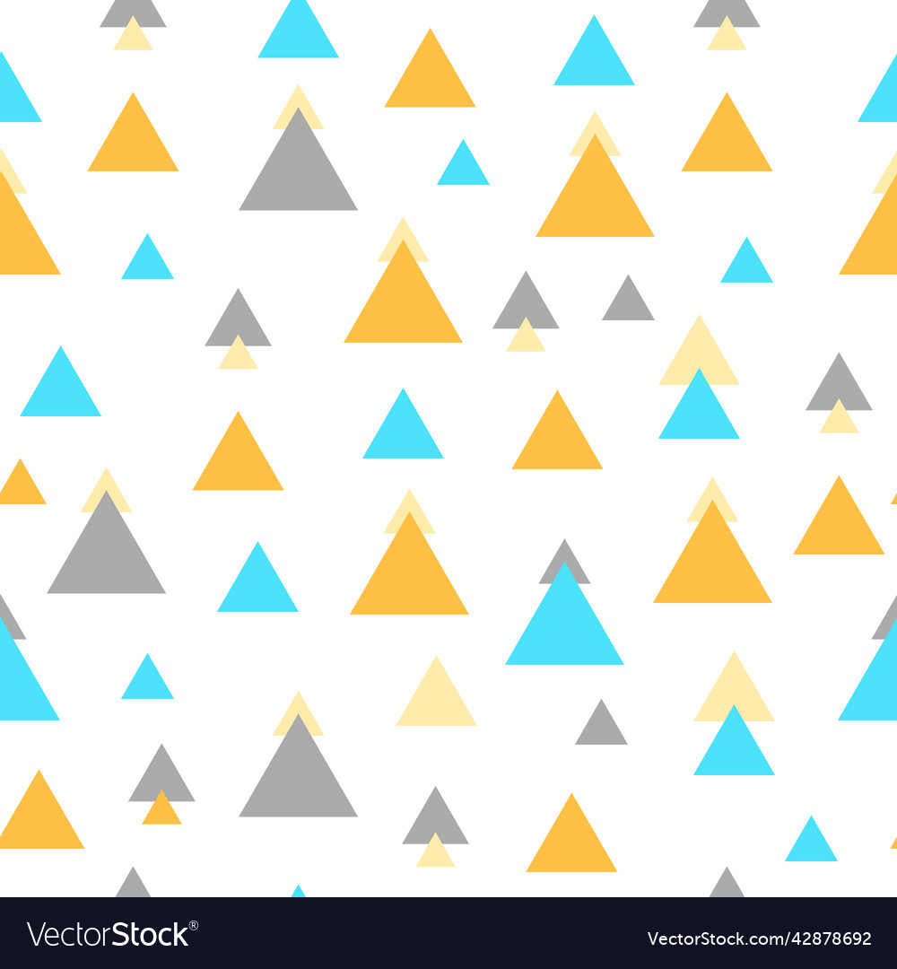 Geometric seamless pattern with colorful figures