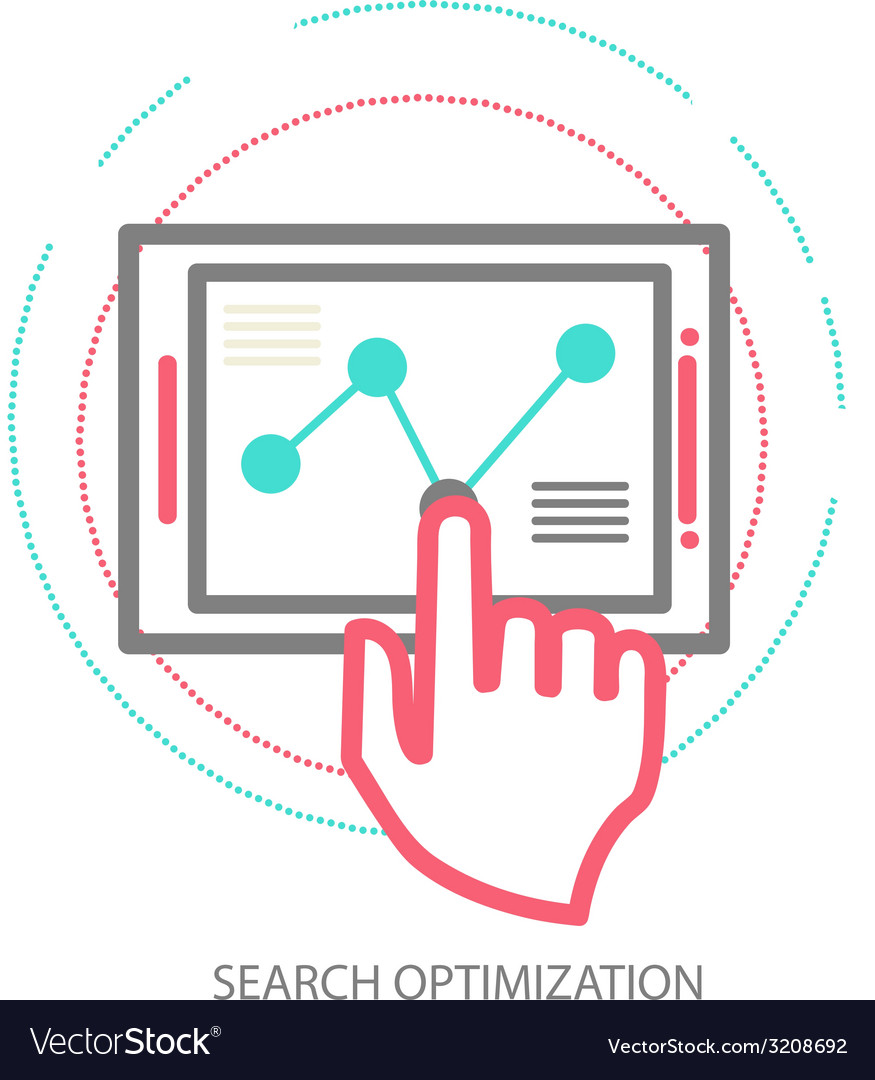 Line design concept of website analytics