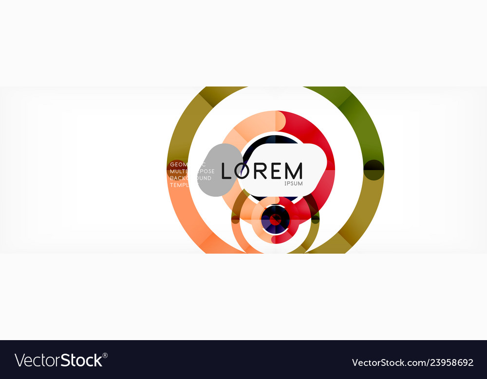 Linear design circle background vector image Linear design circle background