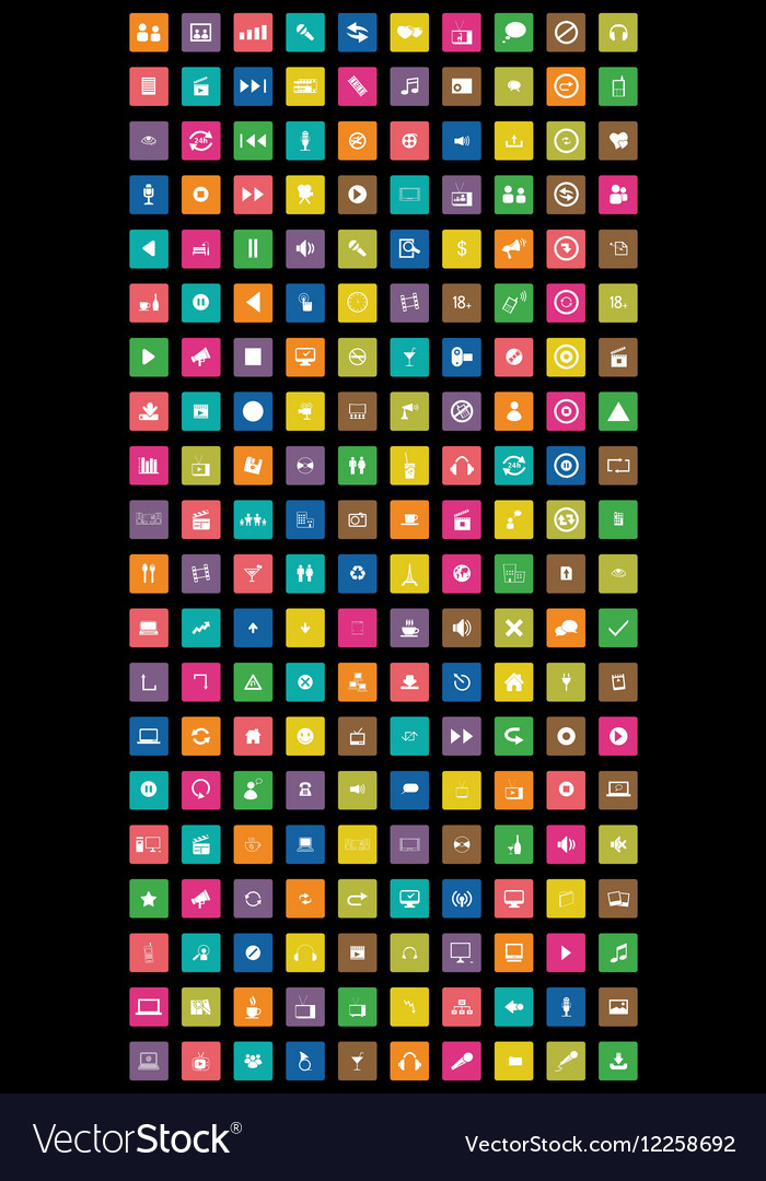 Set of universal icons for web and mobile