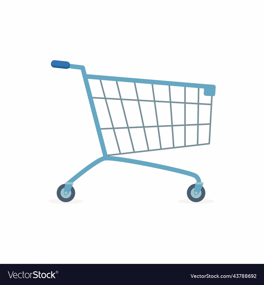 Supermarket shopping cart basket used