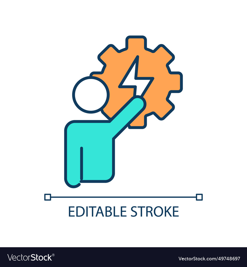 2d editable simple thin line rage applying icon Vector Image 2d editable simple thin line rage applying icon