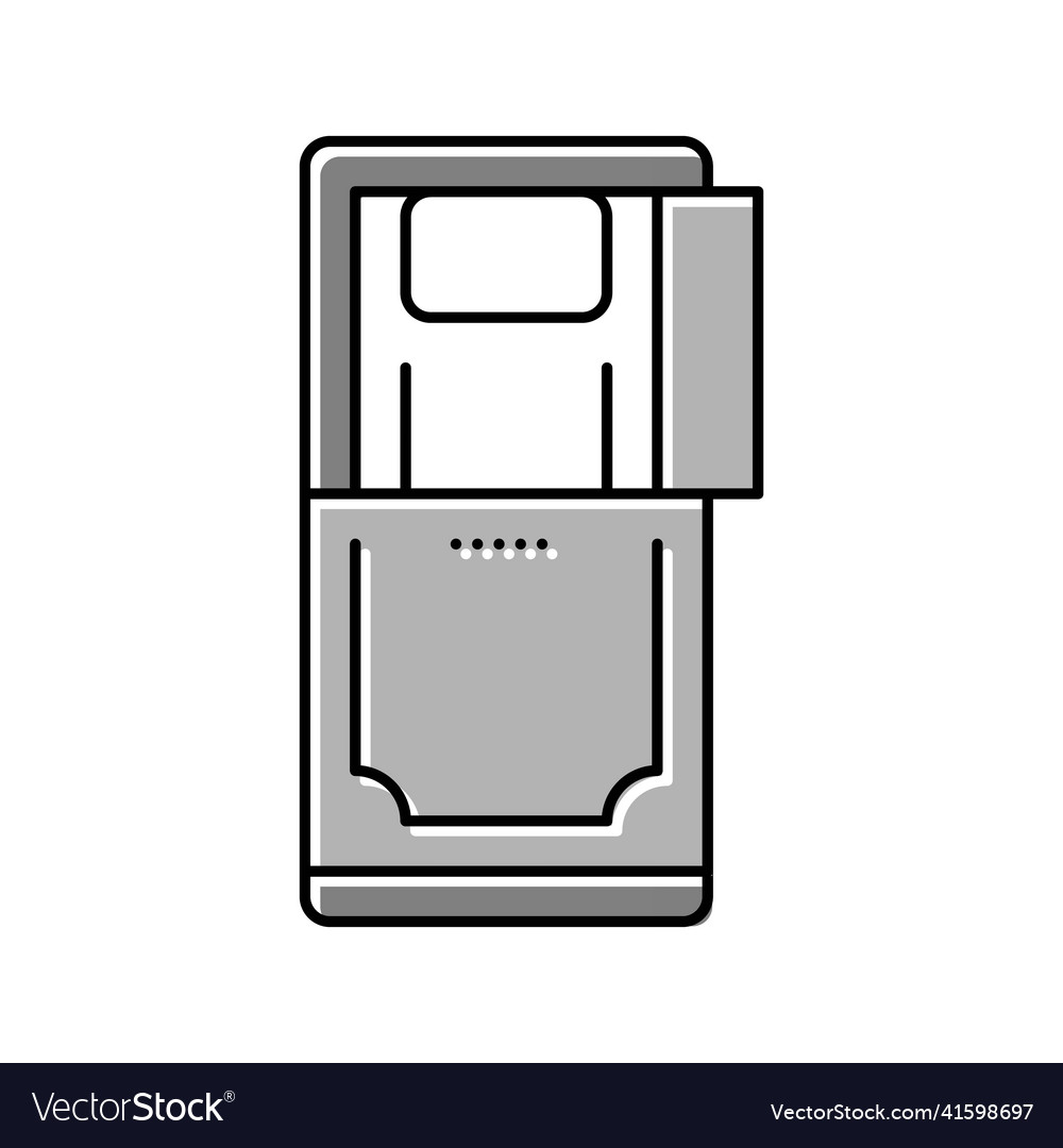 Coffin with opened cap color icon isolated