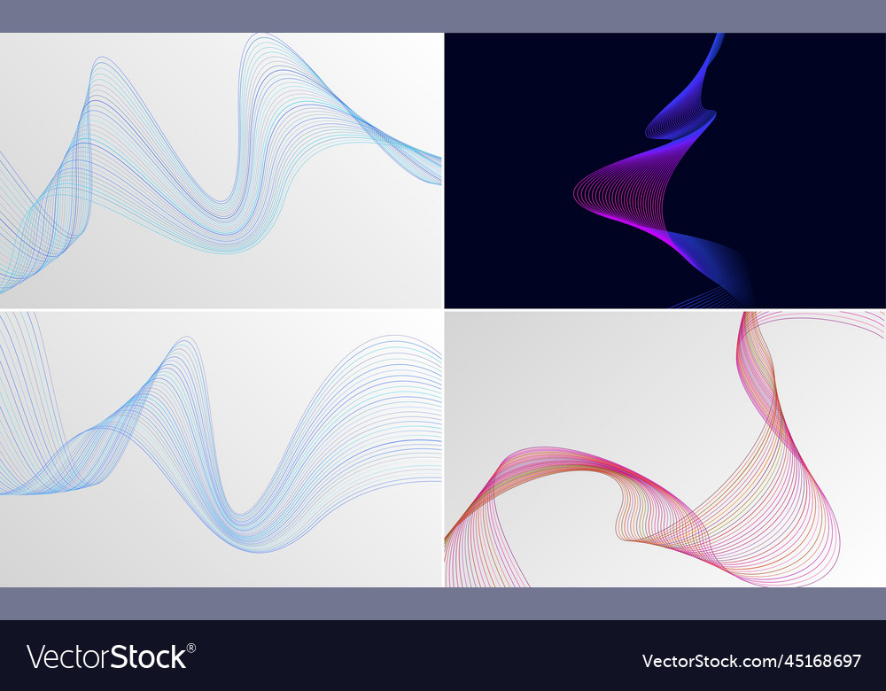 Collection of geometric minimal lines pattern set vector image Collection of geometric minimal lines pattern set