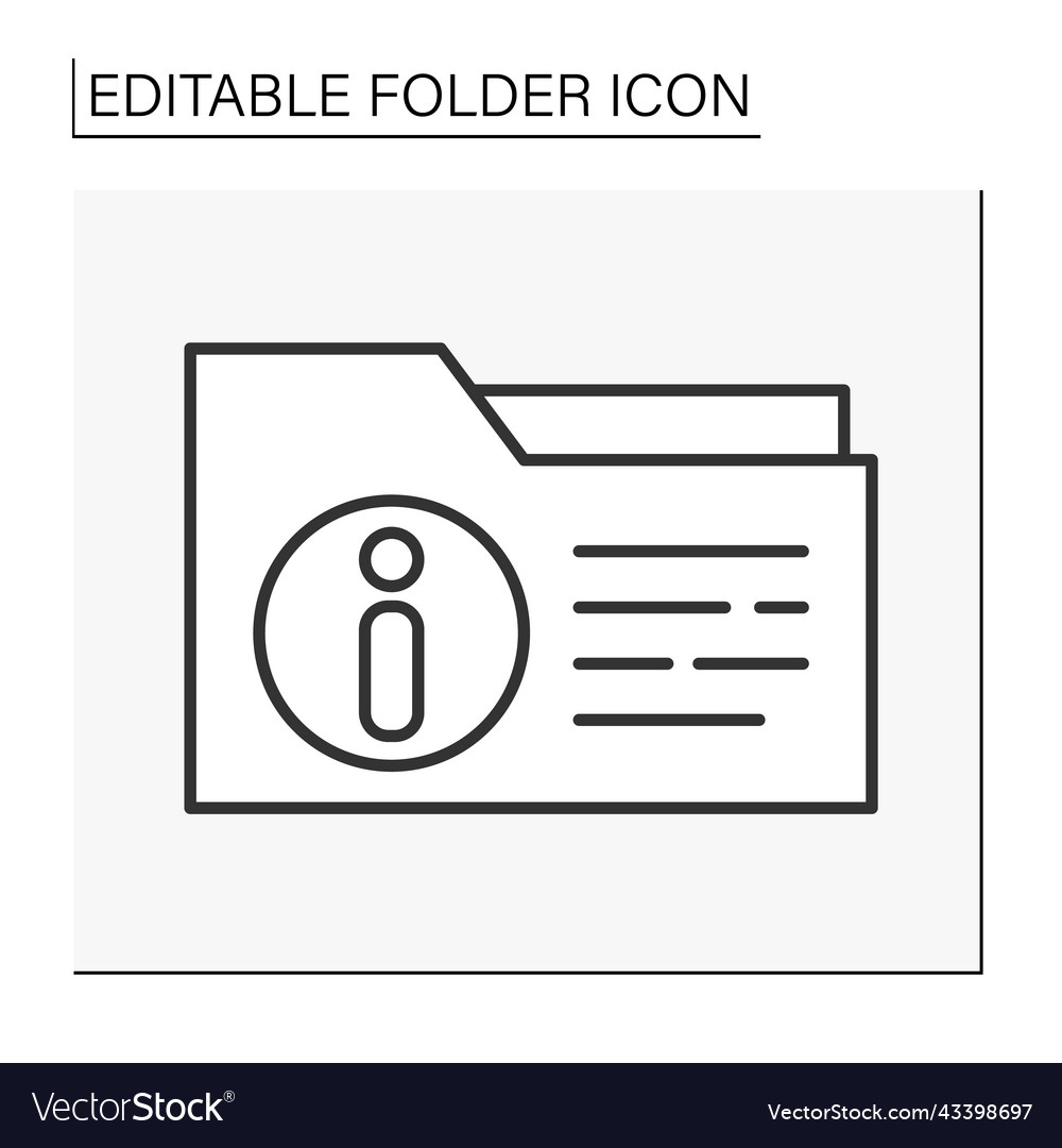 Document case line icon vector image Document case line icon
