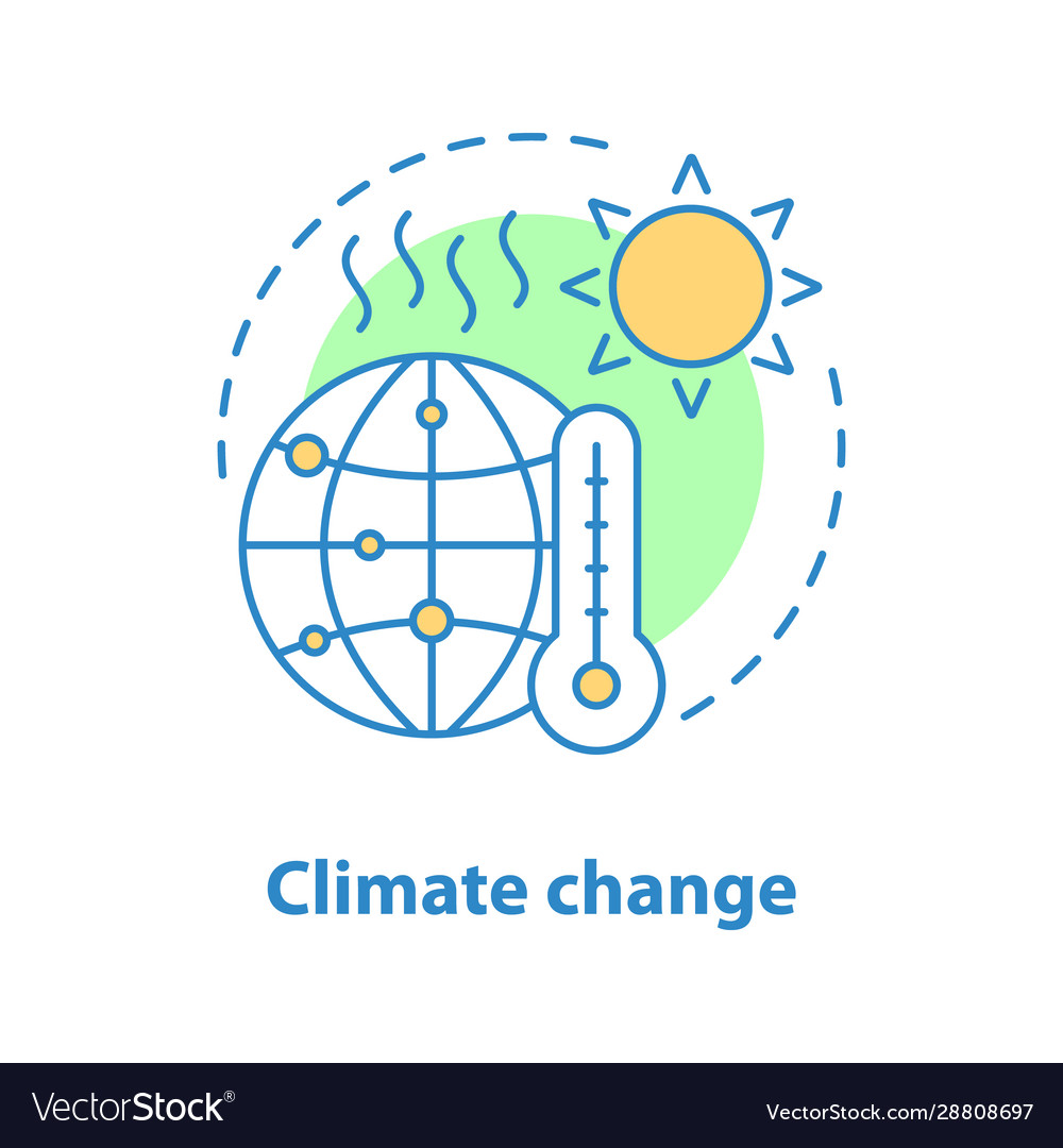 Global warming concept icon Royalty Free Vector Image