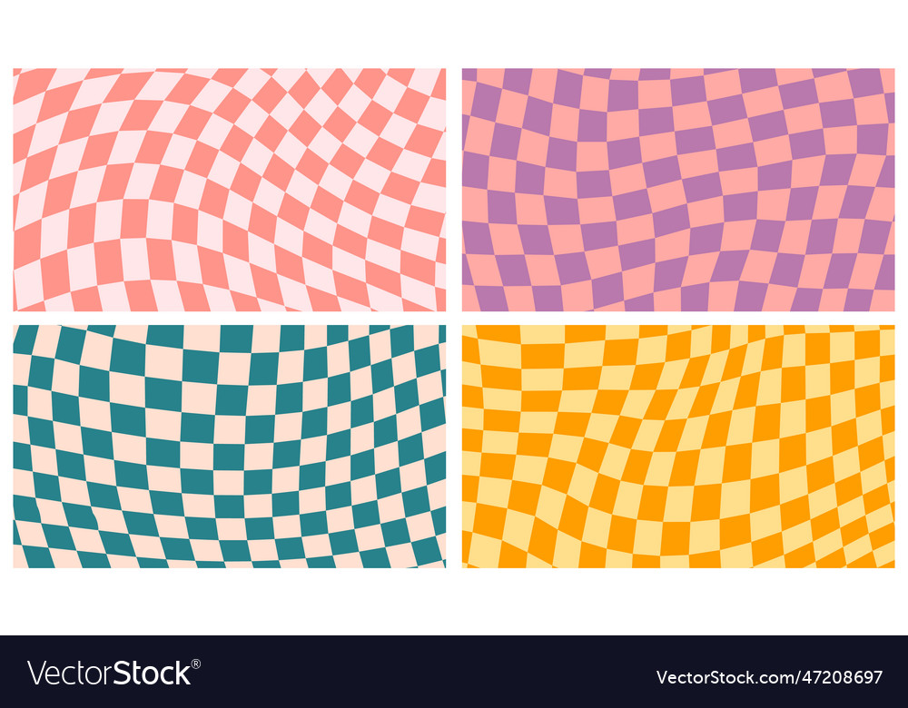 Groovy retro pattern background in psychedelic vector image Groovy retro pattern background in psychedelic