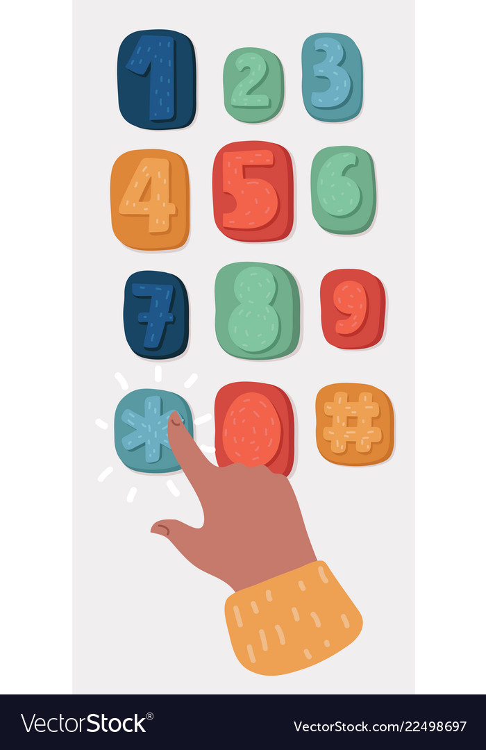 Hand Pressing Keypad Button