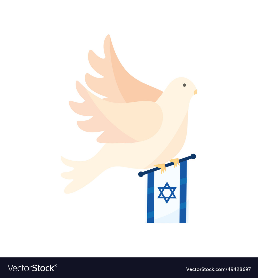 Israel peace dove Royalty Free Vector Image - VectorStock