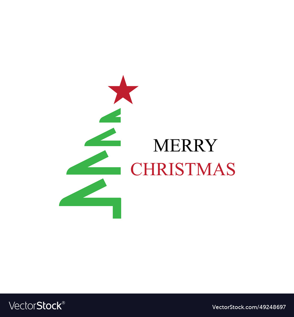 Merry christmas logo or symbol template design Vector Image