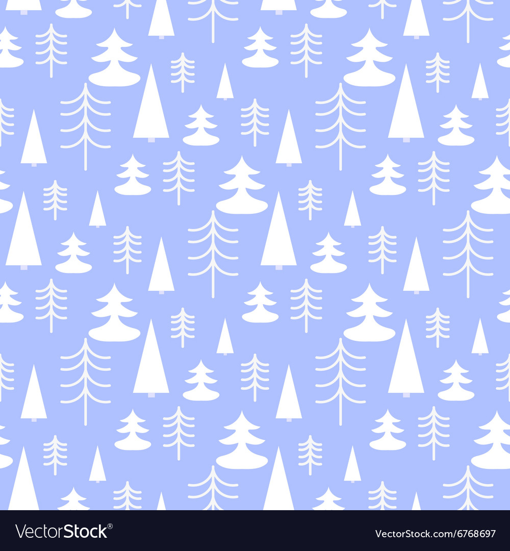 Seamless christmas pattern with trees