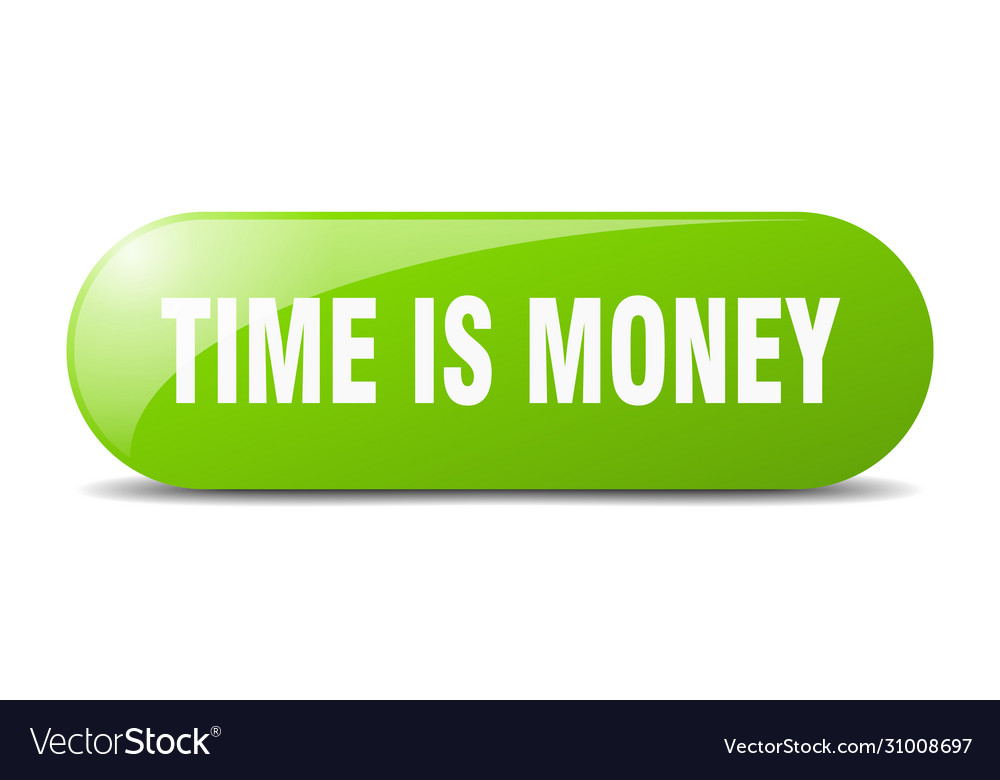 Time is money button sign key push