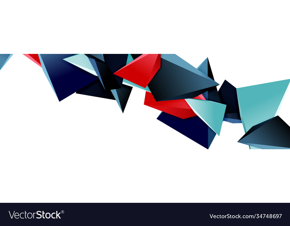 Triangle mosaic abstract background 3d triangular