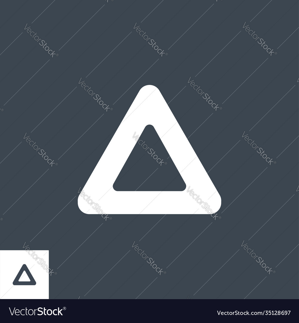 Triangle related glyph icon vector image Triangle related glyph icon