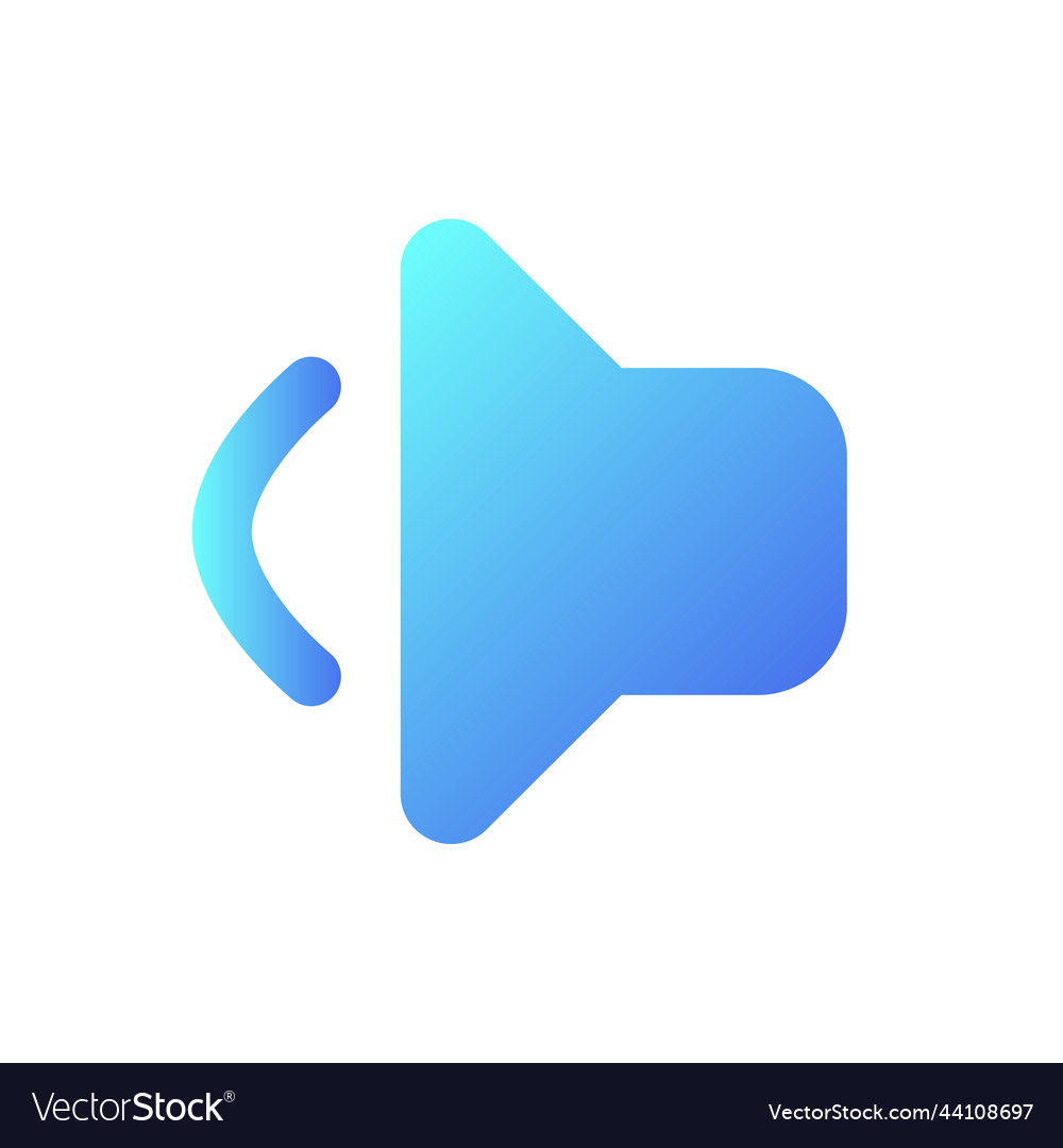 Volume pixel perfect flat gradient two-color ui vector image Volume pixel perfect flat gradient two-color ui