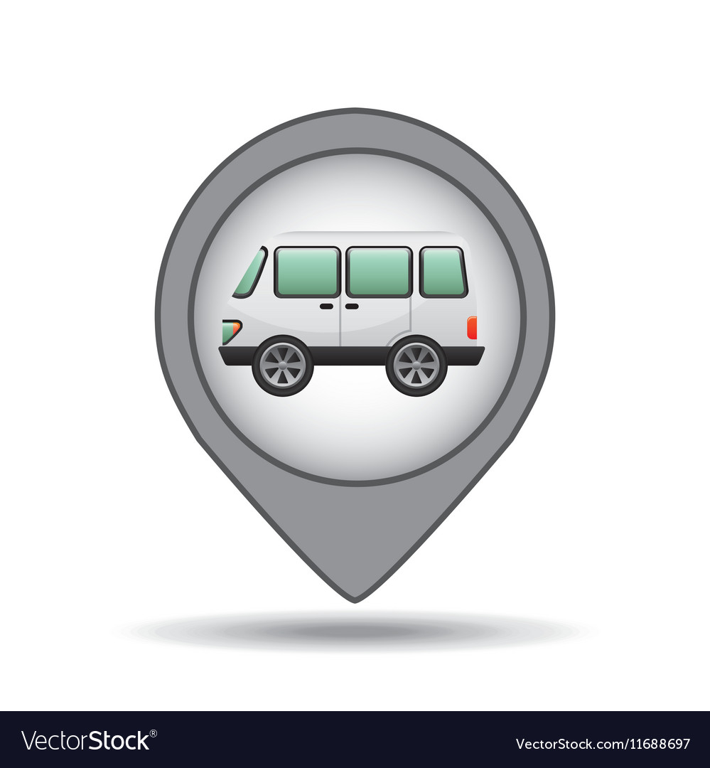 Wagon car icon map pointer design