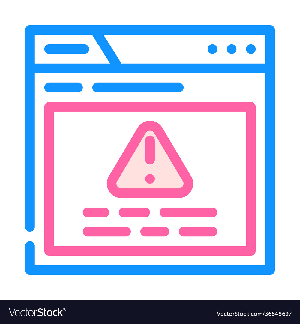 Warning message color icon vector image Warning message color icon