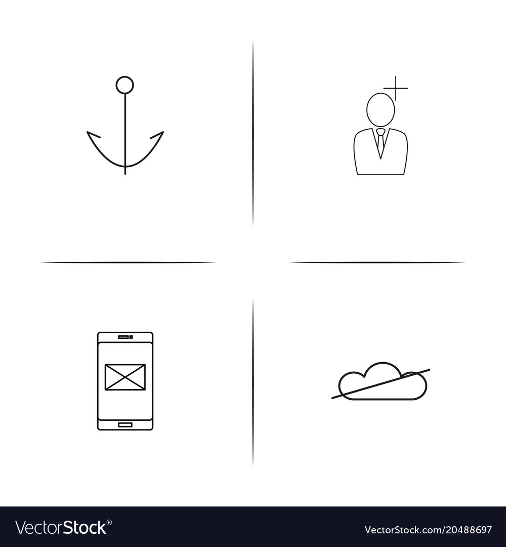 Web und Text einfache lineare Symbole gesetzt umrissen