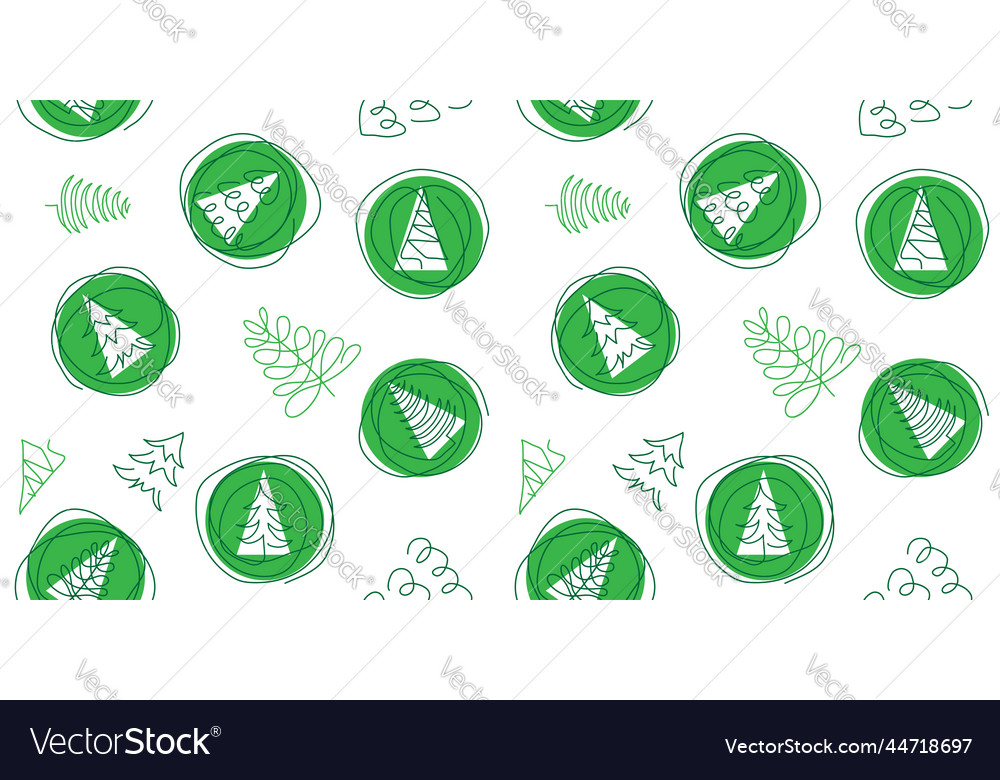 Xmas green pattern christmas pine trees seamless