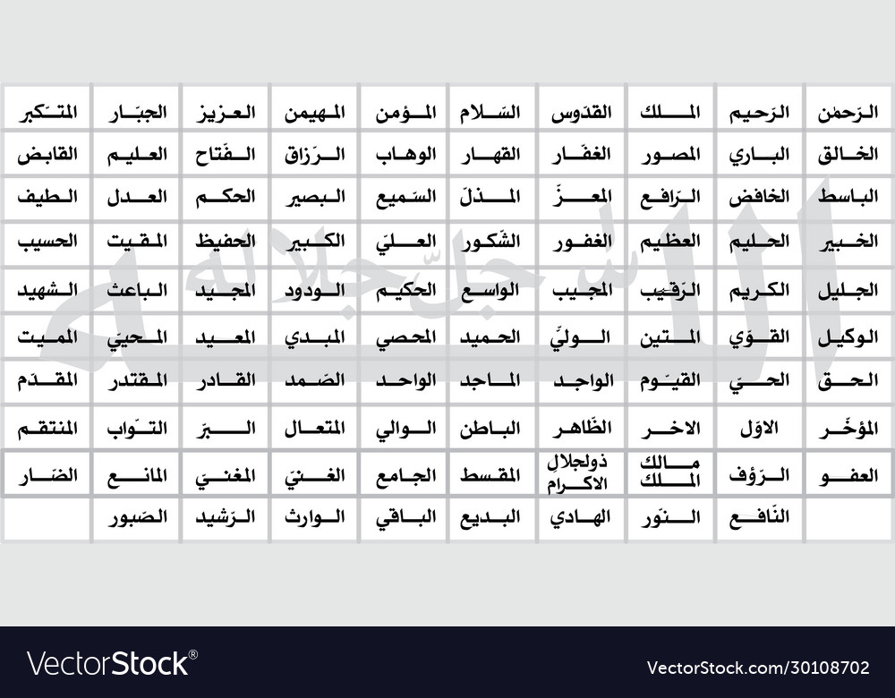 Images Of The 99 Name Of Allah Tradebilla