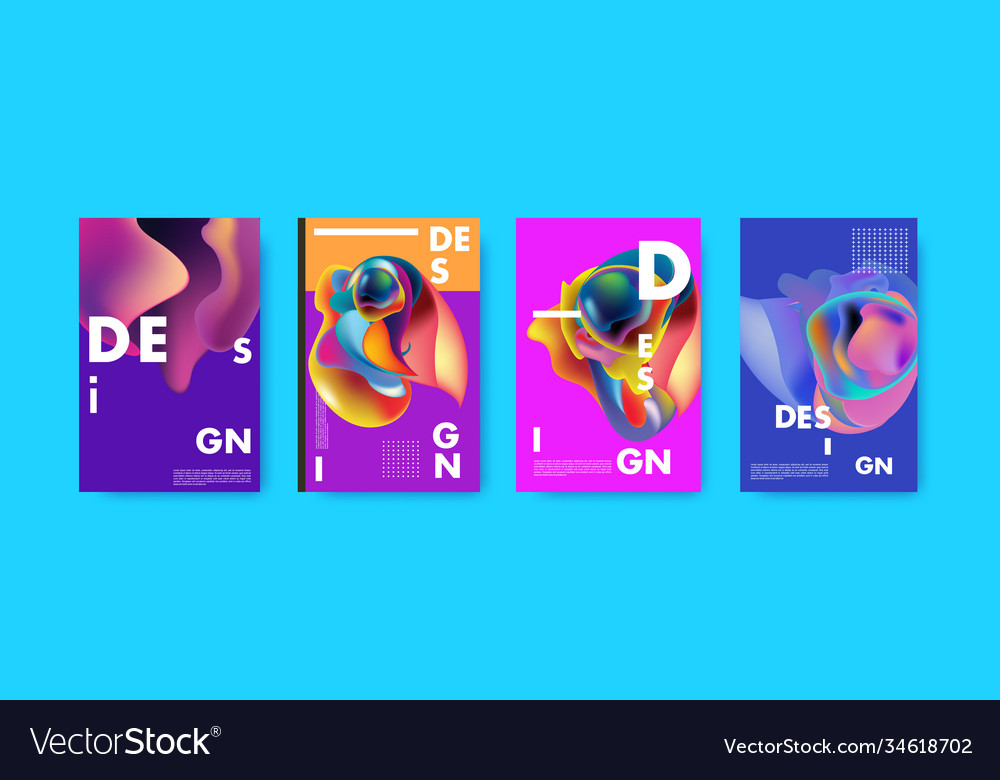 Abstract colorful liquid and fluid pattern vector image Abstract colorful liquid and fluid pattern