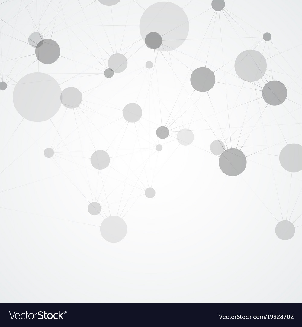 Abstract polygonal network shapes with connecting