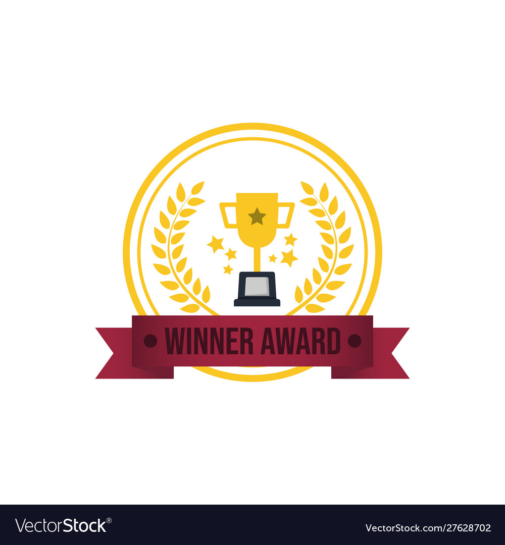 Badge award image golden winner emblem