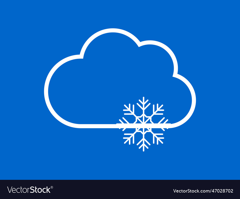 Blue clouds and snowflakes on a background