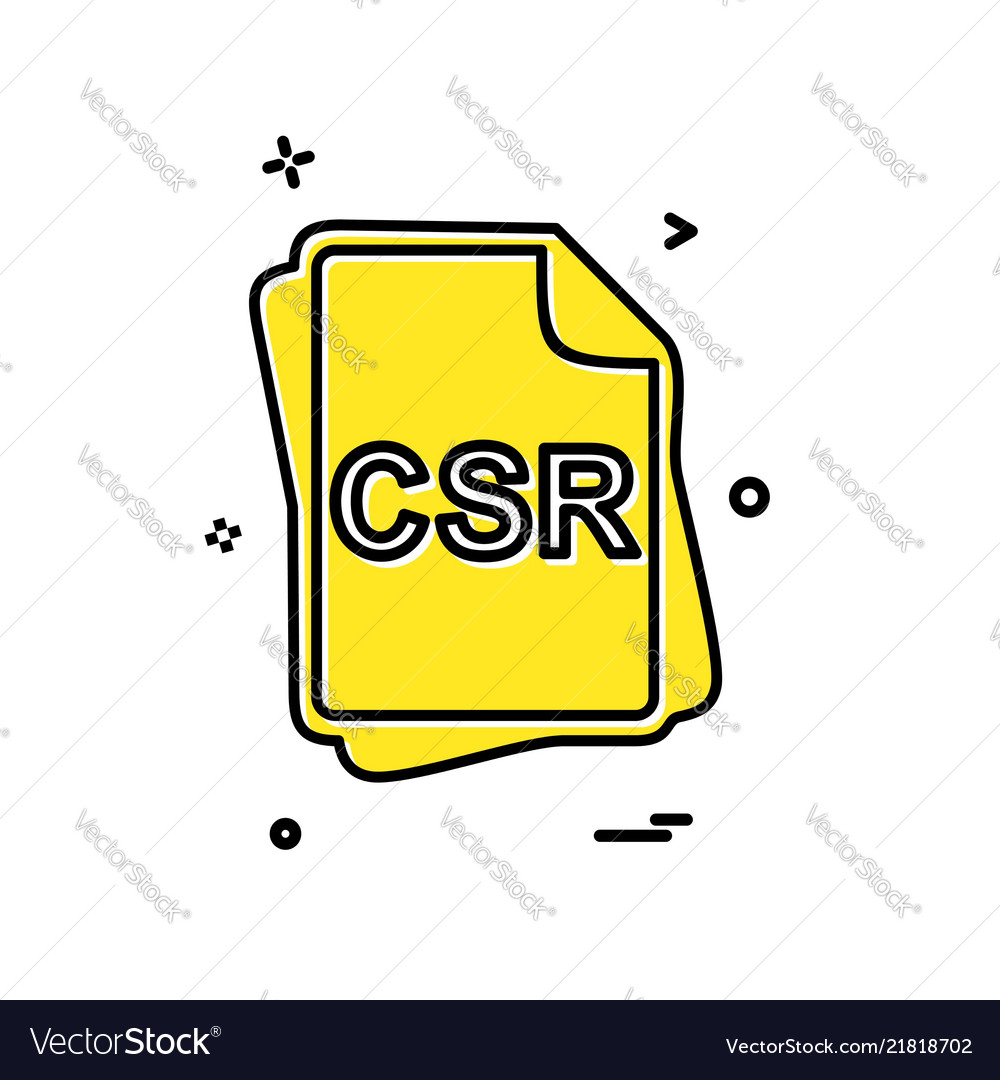 Csr file type icon design Vector Image Csr file type icon design