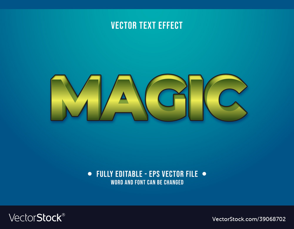 Editable text effect gradient style for digital