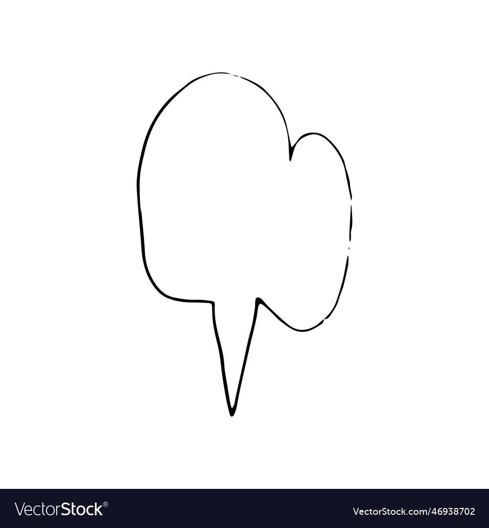 Empty message bubble on white background vector image Empty message bubble on white background