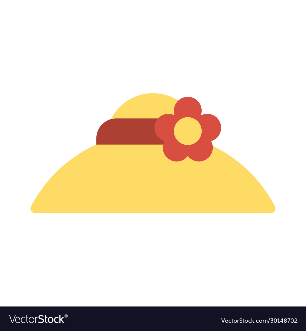 Gardening hat on white background Royalty Free Vector Image