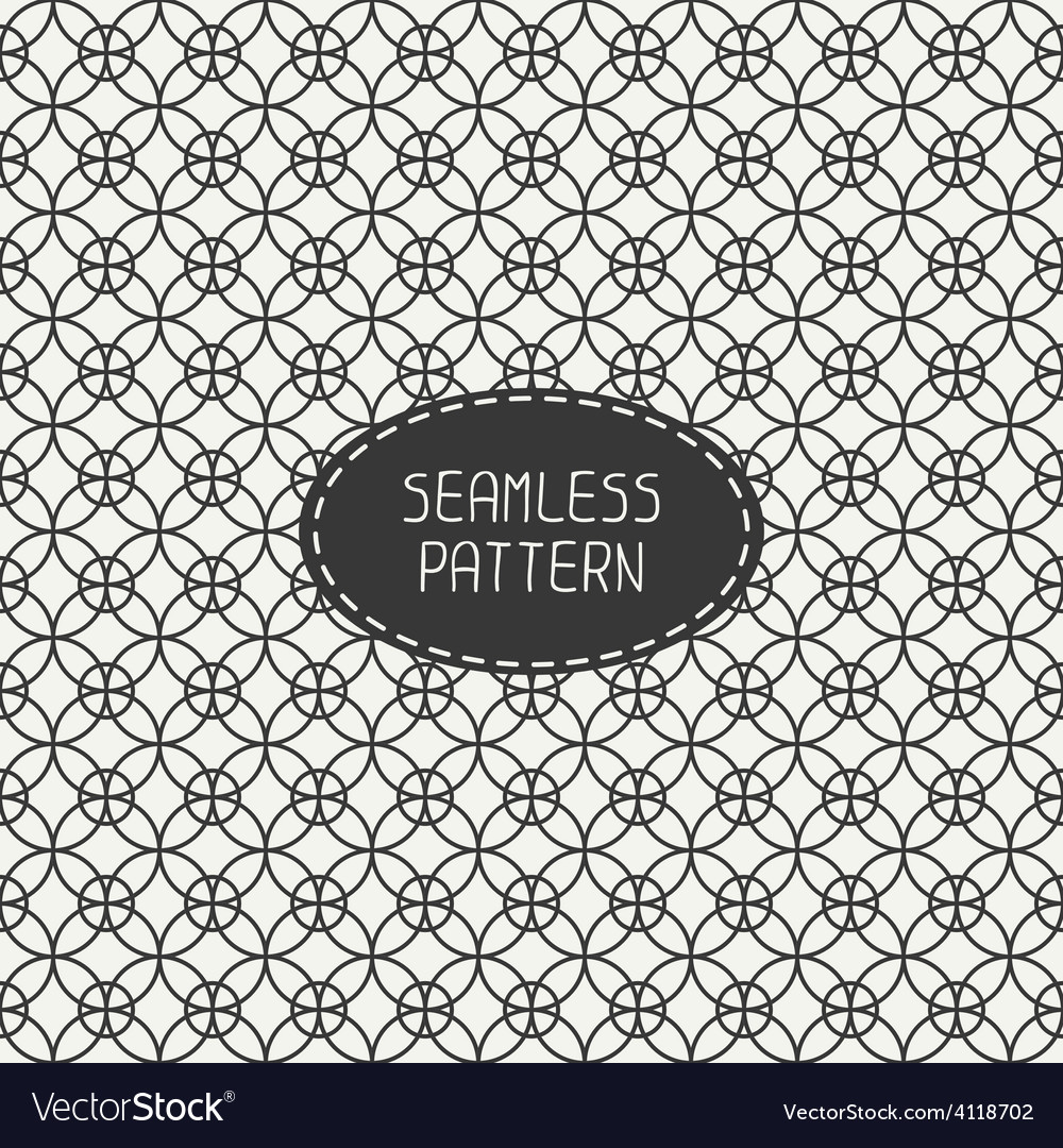 Geometric line seamless pattern with circle round