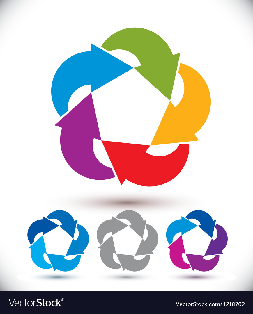Infinite loop arrows abstract symbol graphic