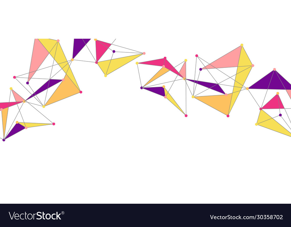 Line points connections triangular technology