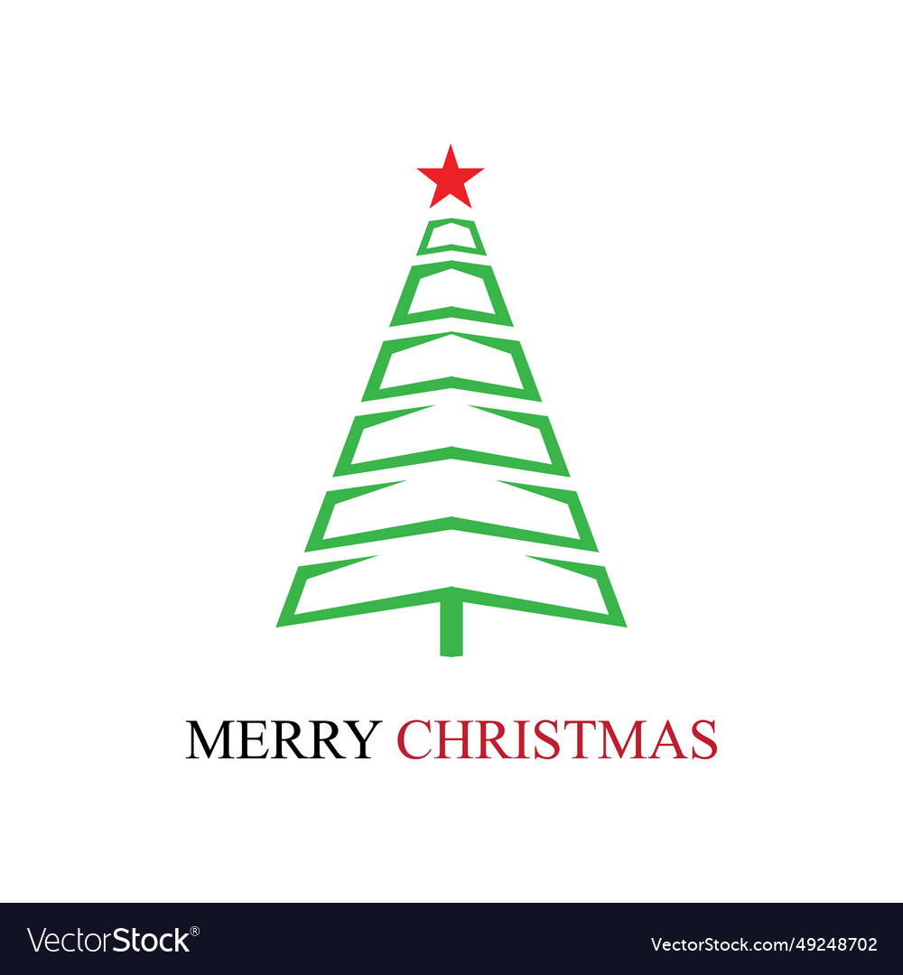 Merry Christmas Logo Or Symbol Template Design Vector Image