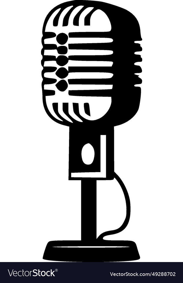 Microphone - minimalist and simple silhouette Vector Image