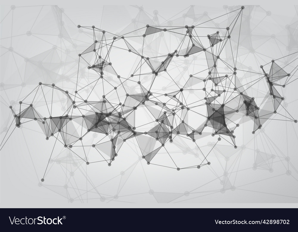 Network technology background with dots and lines