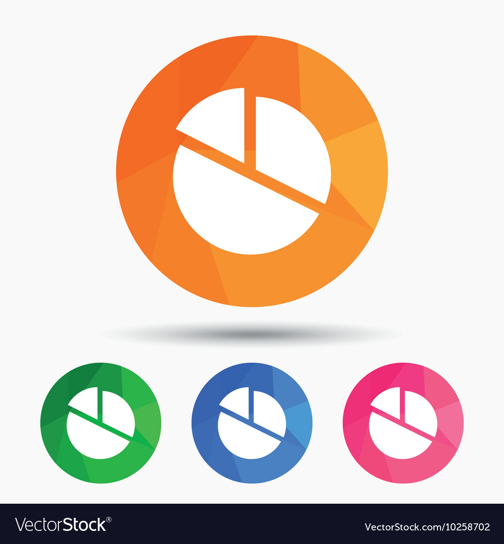 Pie chart graph sign icon diagram button