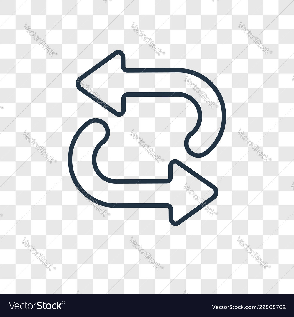 Repeat concept linear icon isolated vector image Repeat concept linear icon isolated