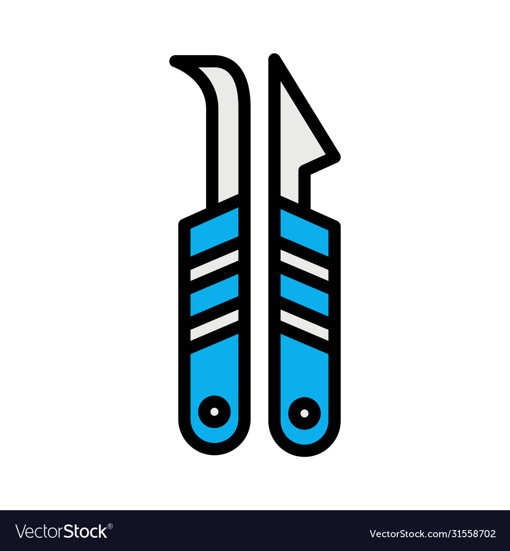 Scalpel filled outline icon