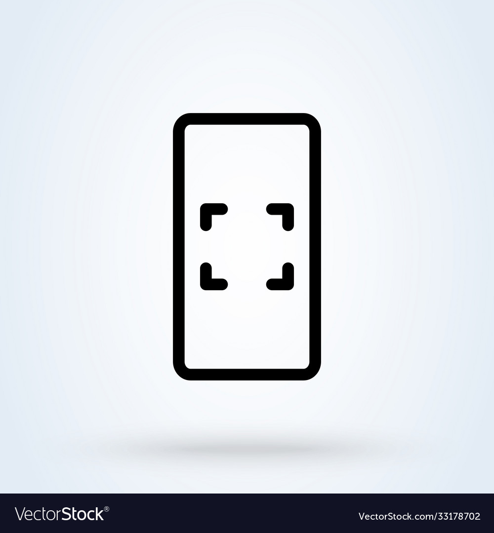 Scan qr code icon or logo line art style outline vector image Scan qr code icon or logo line art style outline