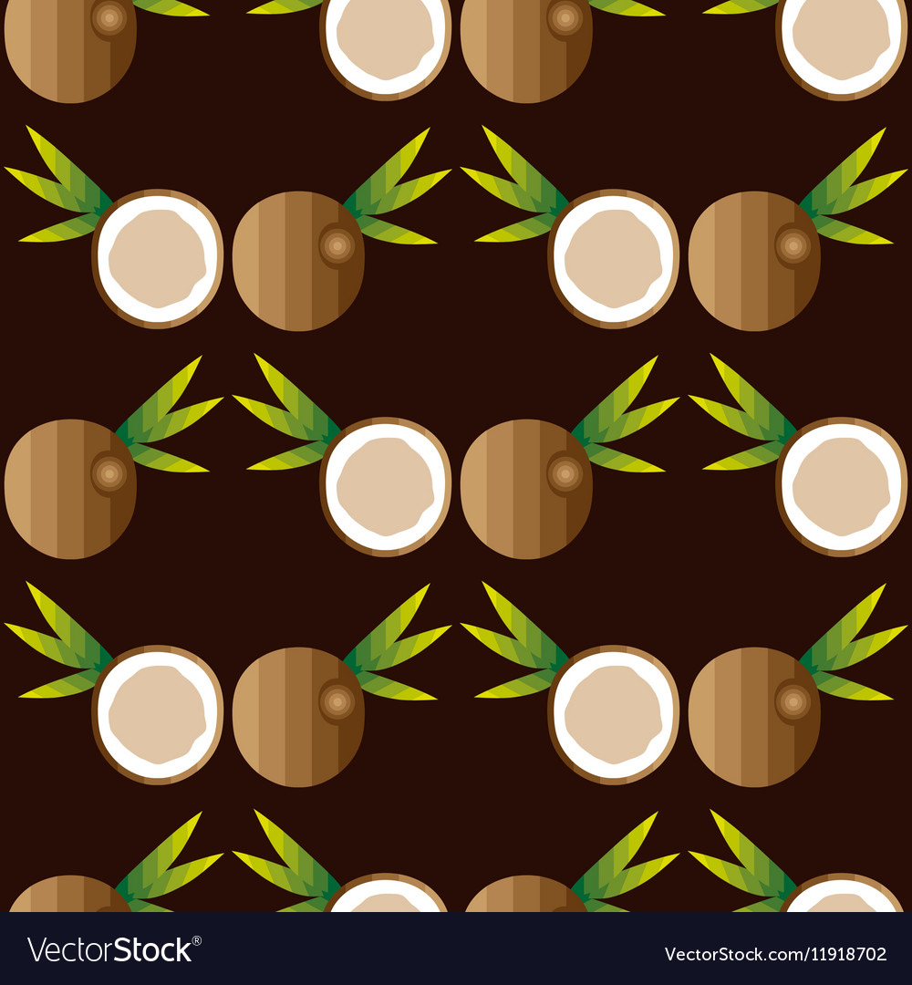 Seamless background with coconuts