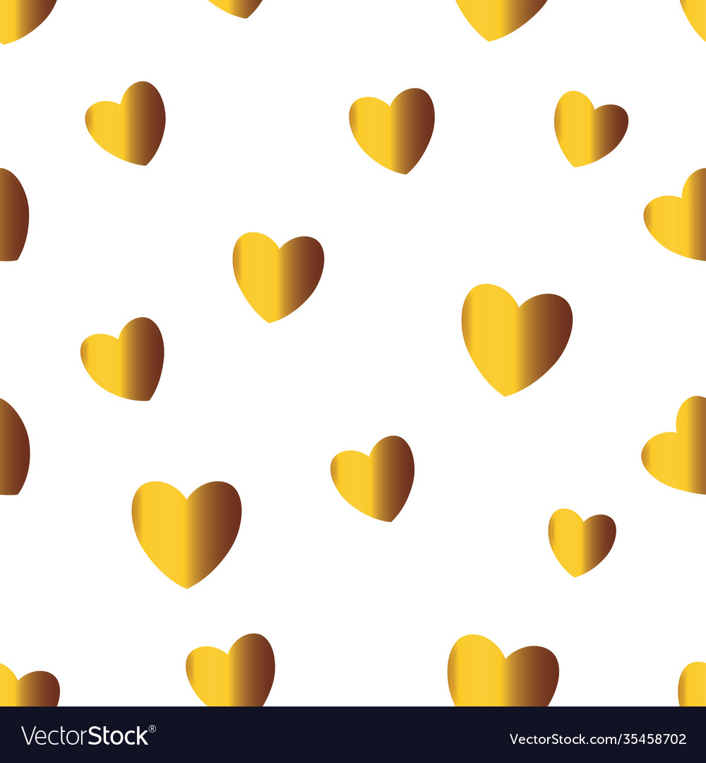 Seamless pattern with golden metallic yellow