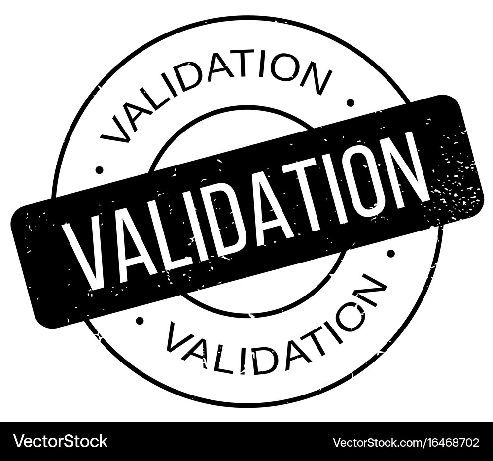 Validation rubber stamp Royalty Free Vector Image