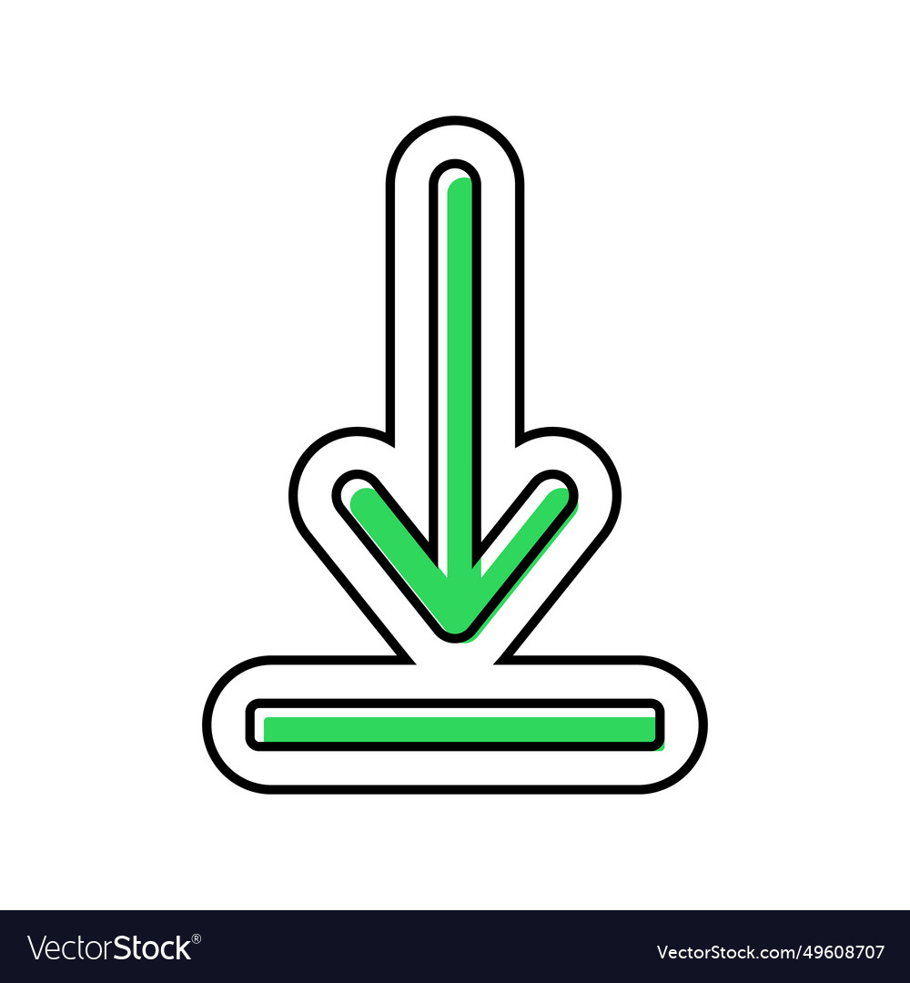 Arrow pointing loading process color icon