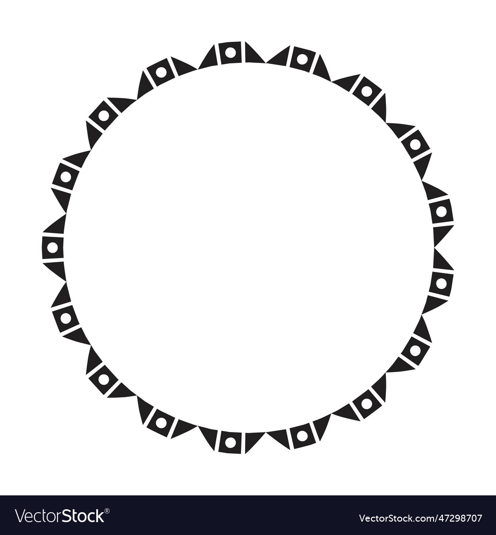 Circle frame round border design shape icon Vector Image Circle frame round border design shape icon